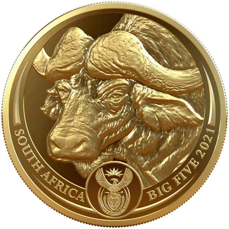 1oz Big Five Buffalo, South Africa, 2021, Reverse