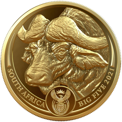 1oz Big Five Buffalo, South Africa, 2021, Reverse