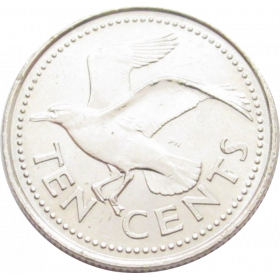 Barbados, 2005, 10 Cents, Iron, Reverse