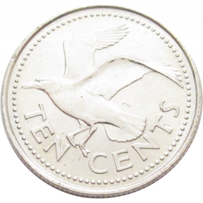Barbados, 2005, 10 Cents, Iron, Reverse