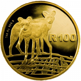 Natura - 2012 African Painted Wolf(R100, 1 oz, 24 ct gold) Reverse