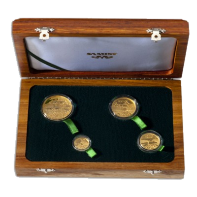 Natura - 2012 African Painted Wolf, Prestige Set (4 coin set, 24 ct gold)