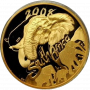 Natura - 2008 The Elephant(R10, 1/10 oz,  24 ct gold) Obverse