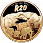 Natura - 2008 The Elephant(R20, 1/4 oz,  24 ct gold) Reverse