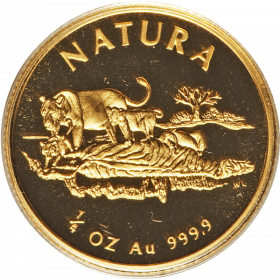 Natura - 1994 The Lion(R20, 1/4 oz,  24 ct gold) Reverse