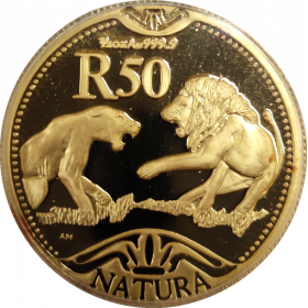 Natura - 2003 The Lion(R50, 1/2 oz,  24 ct gold) Reverse