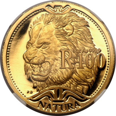 Natura - 2003 The Lion(R10, 1/10 oz,  24 ct gold) Reverse