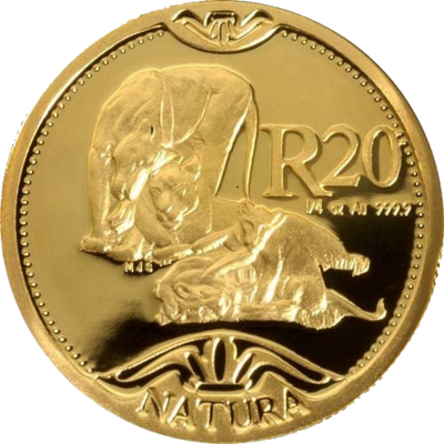 Natura - 2003 The Lion(R20, 1/4 oz,  24 ct gold) Reverse