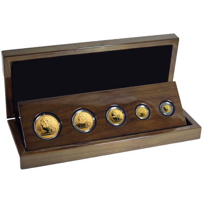 Natura - 2019 Hominids, Prestige Set (5 Coin Set, 24 ct gold)