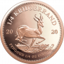 1/4 oz Krugerrand, South Africa, 2020 Fine Gold Reverse