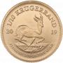 1/10 oz Krugerrand, South Africa, 2019, Gold Reverse