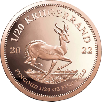 1/20 Krugerrand, South Africa, 2022 Gold Reverse
