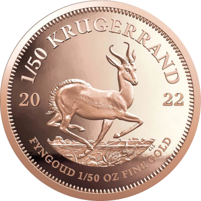 1/50 Krugerrand, South Africa, 2022 Gold Reverse