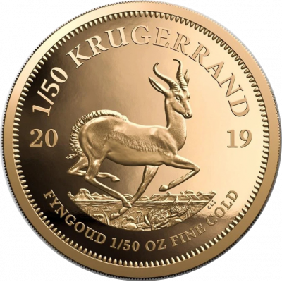 1/50 Krugerrand, South Africa, 2019 Gold Reverse