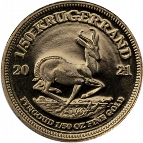 1/50 Krugerrand, South Africa, 2021 Gold Reverse