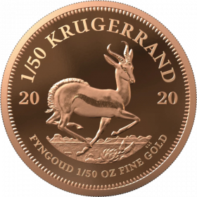 1/50 Krugerrand, South Africa, 2020 Gold Reverse