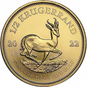 1/2 Krugerrand, South Africa, 2022 Gold Reverse
