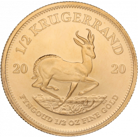 1/2 Krugerrand, South Africa, 2020 Gold Reverse