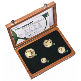 Natura - 2016 The Spotted Hyena Prestige Set (4 coin set, 24 ct gold) Box