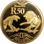 Natura - 2003 The Lion, Prestige Set (4 coin set, 24 ct gold) R50 Reverse