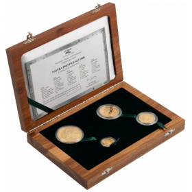 Natura - 2000 The Sable, Prestige Set (4 coin set, 24 ct gold) Box