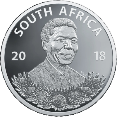 R1, South Africa, Protea 2018, Silver - Obverse