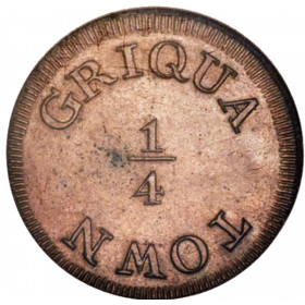 Griqua Quarter Penny, (1815-16) No date, Copper - Reverse
