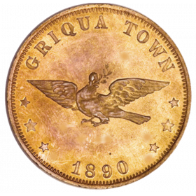 One Penny, Griqua, 1890, Copper - Reverse
