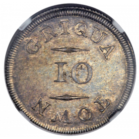 Ten Pence, Griqua, 1815-16(No Date), Silver - Reverse