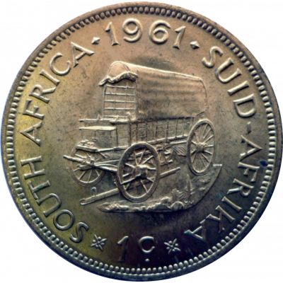 1 Cent, South Africa, 1961 Reverse