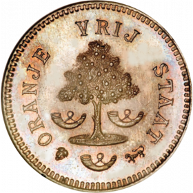 Penny, Orange Free State Patterns, 1874, Bronze obverse