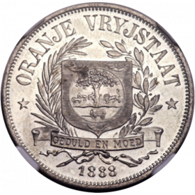 Penny, Orange Free State Patterns, 1888, Copper - Plain Obverse