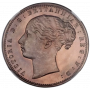 1P, Cape of Good Hope, 1889, Bronze - Short Horn obverse