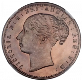 1P, Cape of Good Hope, 1889, Bronze - Short Horn obverse