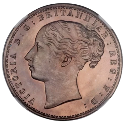 1P, Cape of Good Hope, 1889, Bronze - Short Horn obverse