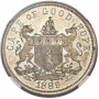 1P, Cape of Good Hope, 1889, Copper-Nickle - Long Horn Reverse