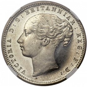 1P, Cape of Good Hope, 1889, Copper-Nickle - Short Horn obverse