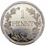 One Penny, Cape of Good Hope, 1889, Copper-Nickle - Long Horn Obverse