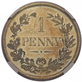 One Penny, Cape of Good Hope, 1889, Bronze - Long Horn Obverse