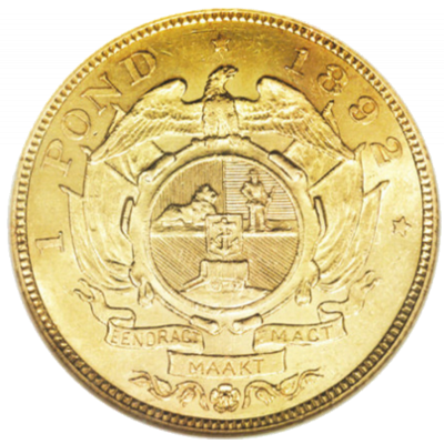 Pond, Zuid-Afrikaansche Republiek, 1892, Gold - Double Shaft Reverse