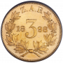 Threepence, Zuid-Afrikaansche Republiek, 1898, Gold Reverse