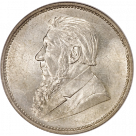 Two Shillings, Zuid-Afrikaansche Republiek, 1897, Silver Obverse