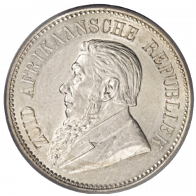 Two and Half Shillings,  Zuid-Afrikaansche Republiek, 1893, Silver Obverse