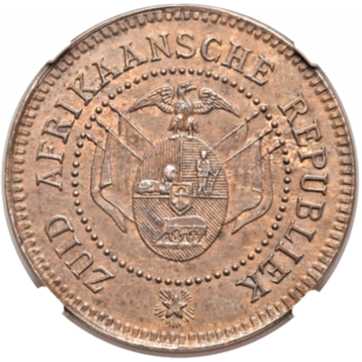 1P, I Penny, Zuid-Afrikaansche Republiek, 1894, Bronze - Pattern Obverse