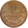 1P, 1 Penny, Zuid-Afrikaansche Republiek, 1890, Bronze - Pattern Reverse