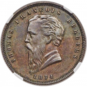 Pond, Zuid-Afrikaansche Republiek, 1874, Bronze Obverse