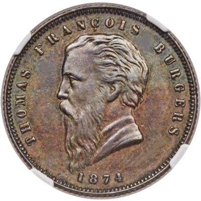 Pond, Zuid-Afrikaansche Republiek, 1874, Bronze Obverse