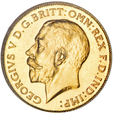 Ten Shillings, South Africa, 1925, Gold - obverse