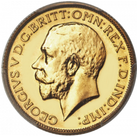 Pound, South Africa, 1929, Gold - reverse