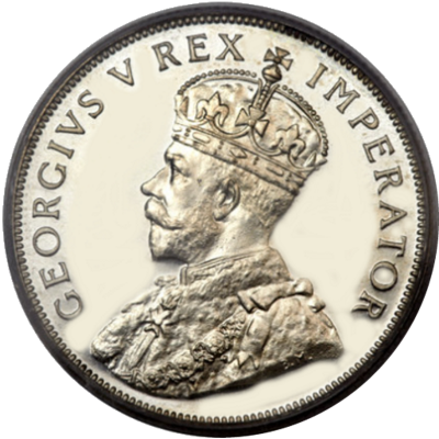 Two Shillings, South Africa, 1923, Silver obverse